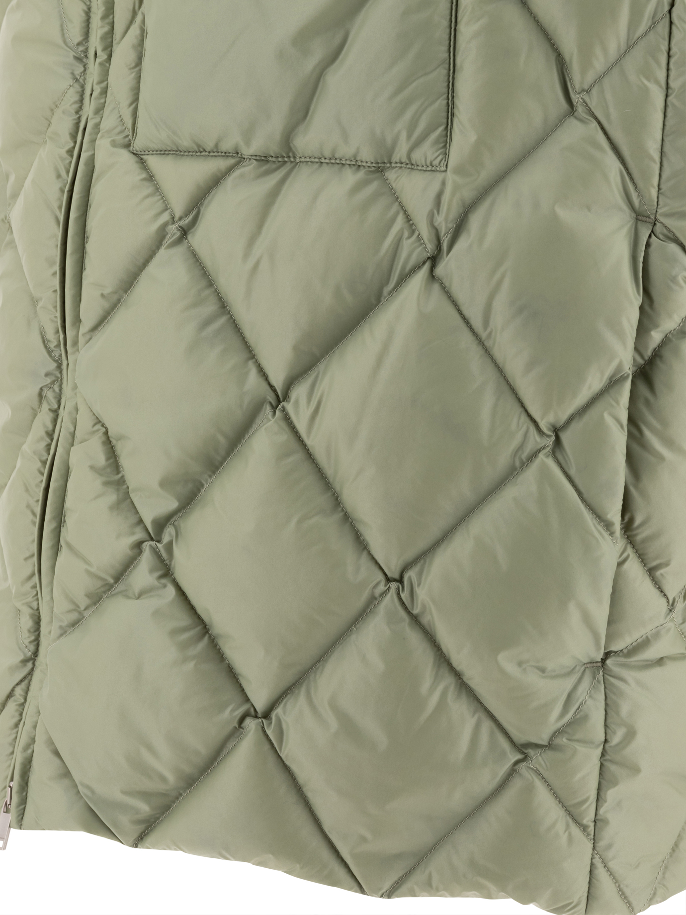 JIL SANDER Green Down vest with pocket